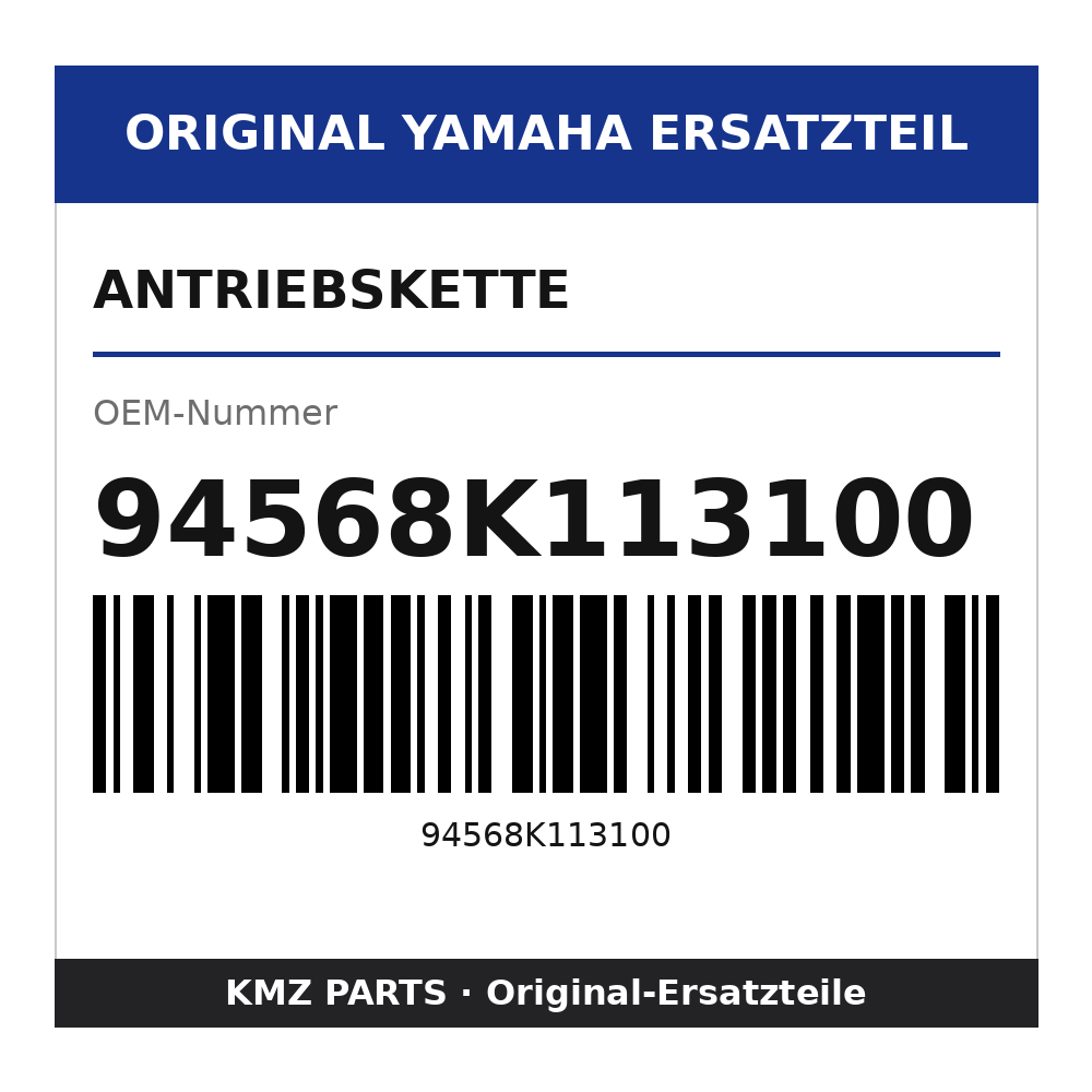 Yamaha Antriebskette 94568K113100