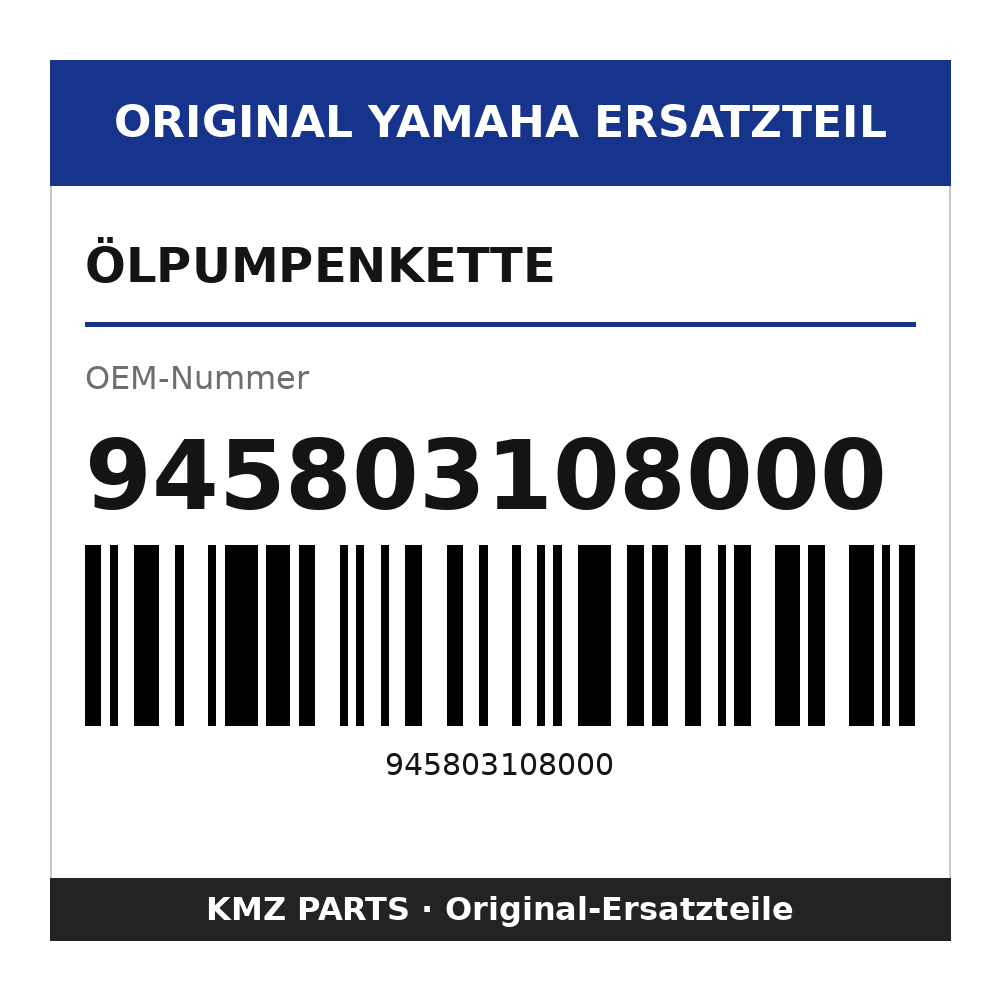 Yamaha Ölpumpenkette 945803108000