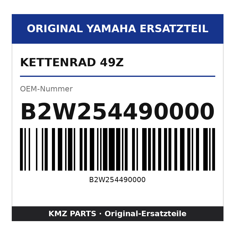 Yamaha Kettenrad 49Z B2W254490000
