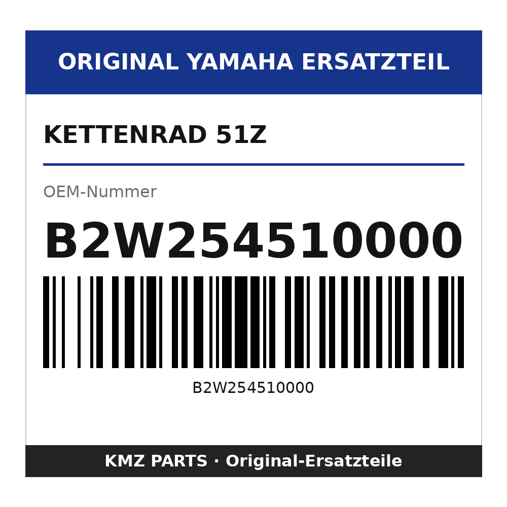 Yamaha Kettenrad 51Z B2W254510000