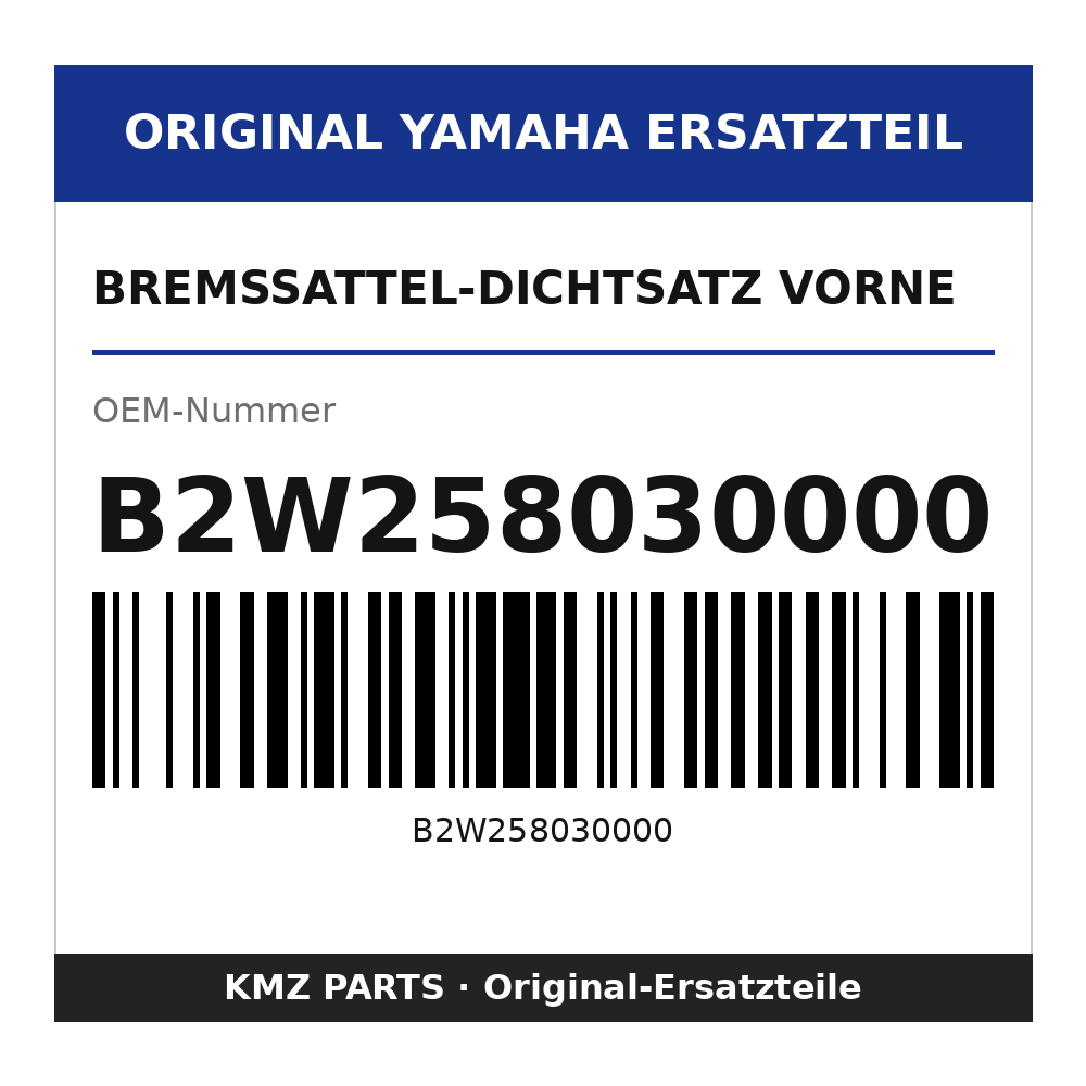 Yamaha Bremssattel-Dichtsatz vorne B2W258030000