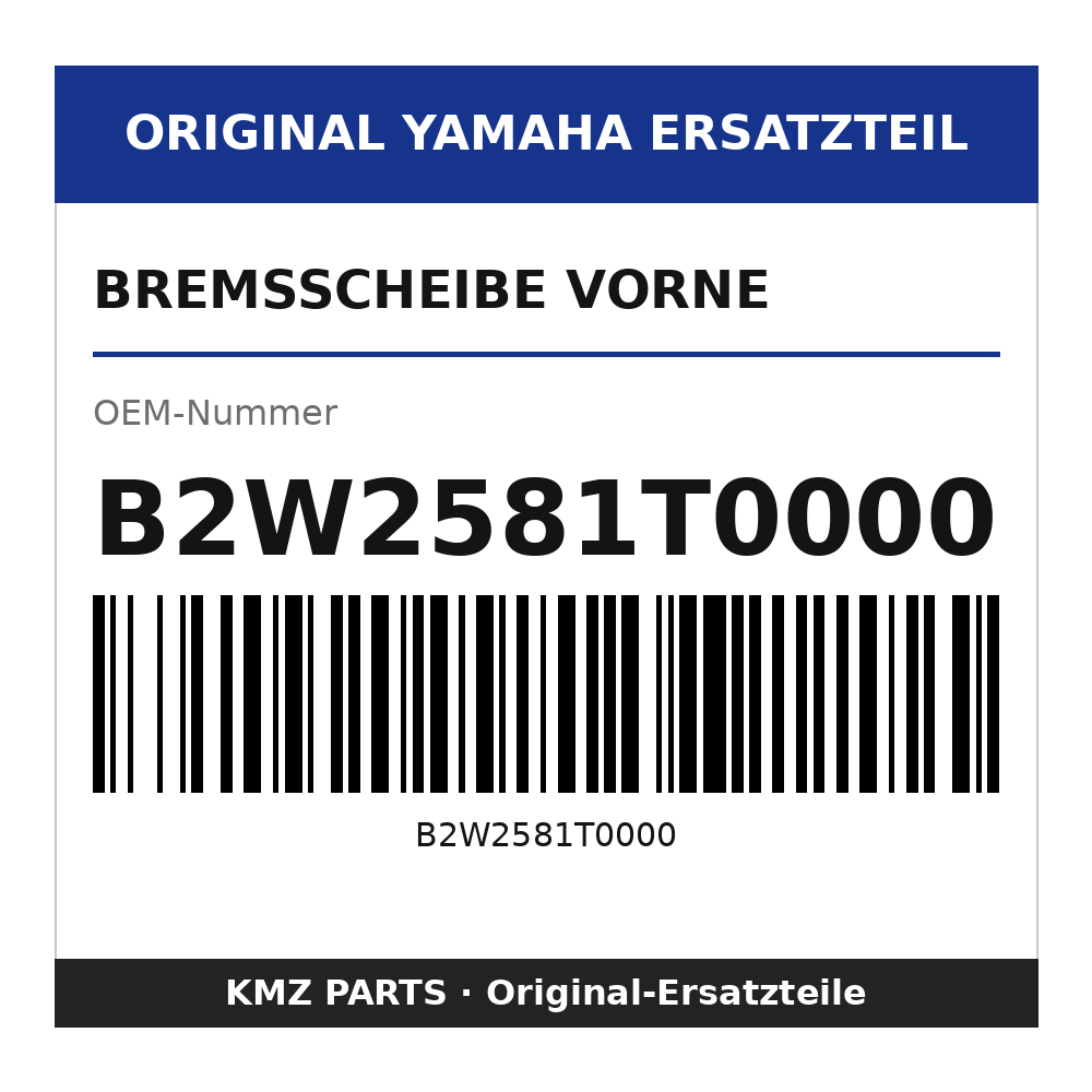 Yamaha Bremsscheibe vorne B2W2581T0000