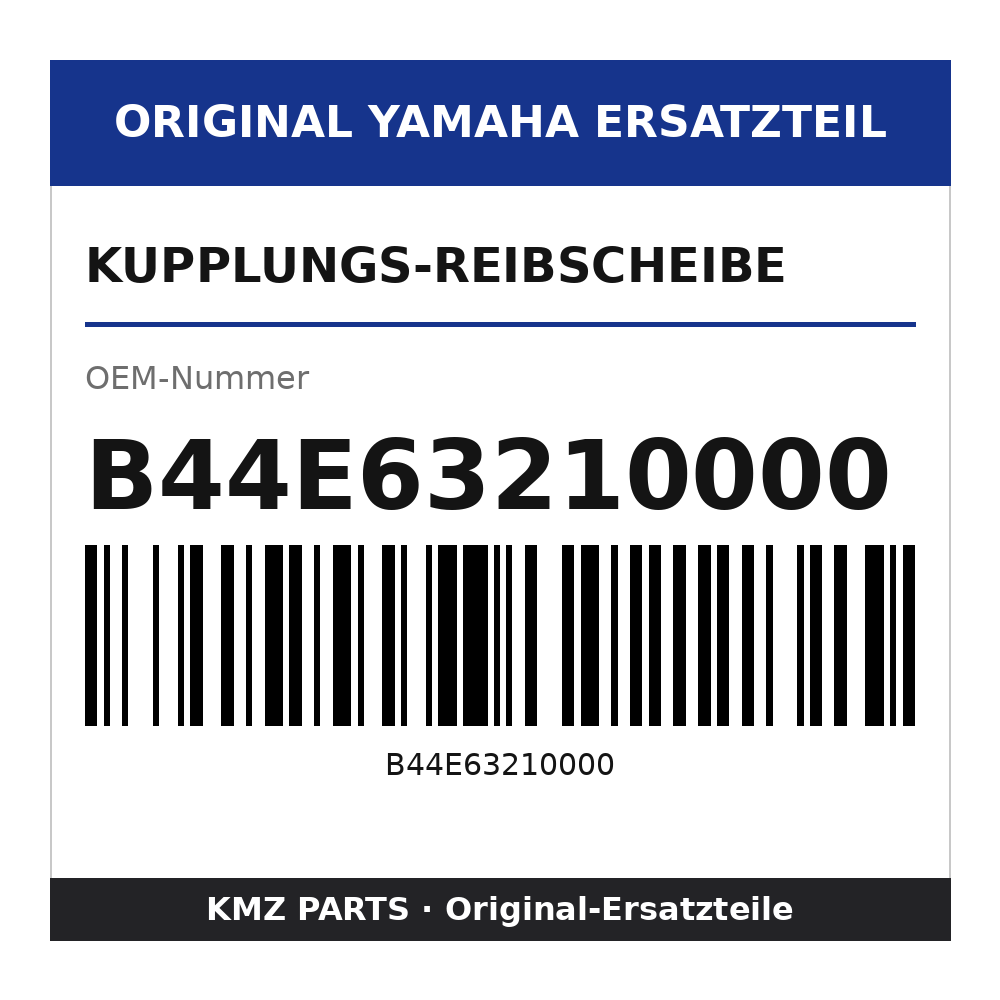 Yamaha Kupplungs-Reibscheibe B44E63210000
