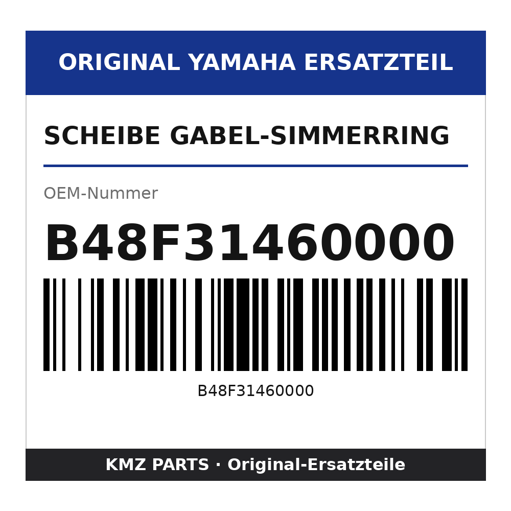 Yamaha Scheibe Gabel-Simmerring B48F31460000