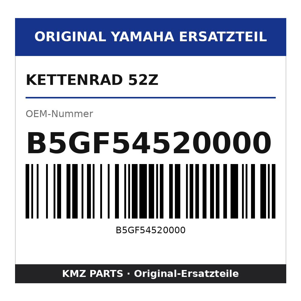 Yamaha Kettenrad 52Z B5GF54520000