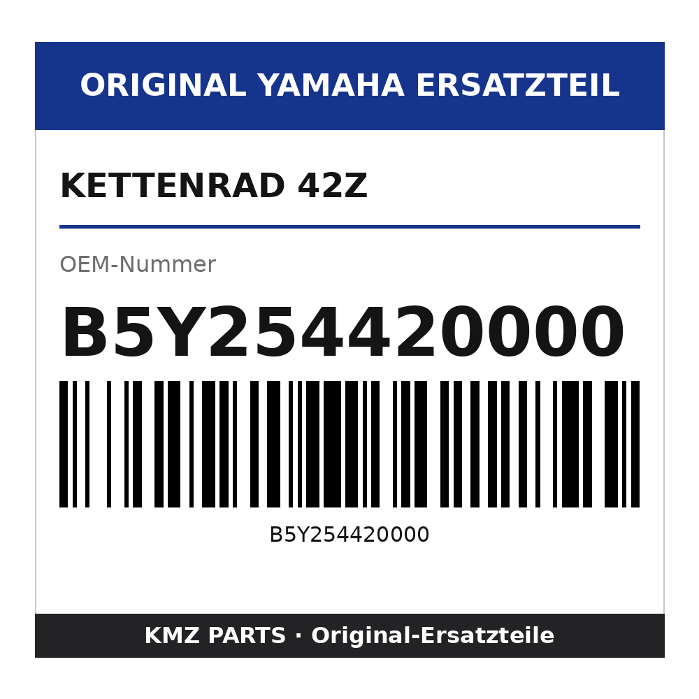 Yamaha Kettenrad 42Z B5Y254420000