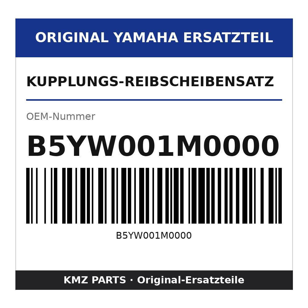 Yamaha Kupplungs-Reibscheibensatz B5YW001M0000