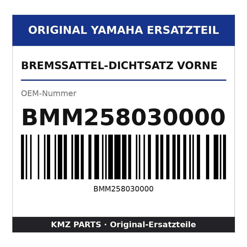 Yamaha Bremssattel-Dichtsatz vorne BMM258030000