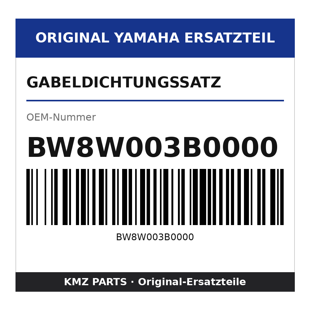 Yamaha Gabeldichtungssatz BW8W003B0000