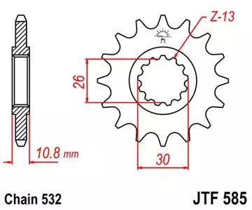 Ritzel vorne JT JTF585.17, 17 Zähne Teilung 532