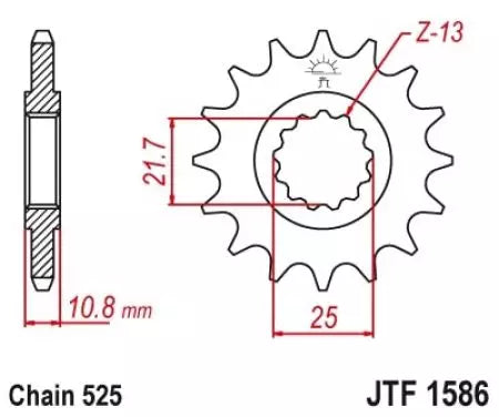 Ritzel vorne JT JTF1586.15, 15 Zähne Teilung 525