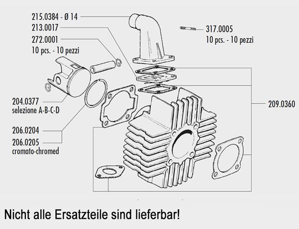 Zyl Kit Polini Puch Maxi 65ccm passend für Puch