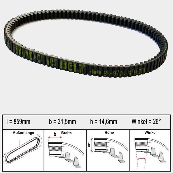 Athena Variomatikriemen Platinum 045 passend für Yamaha