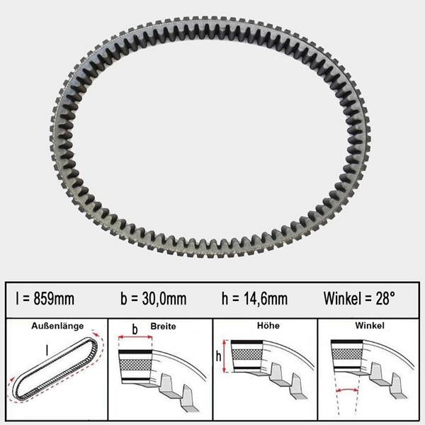 Athena Variomatikriemen Platinum 052 passend für Yamaha