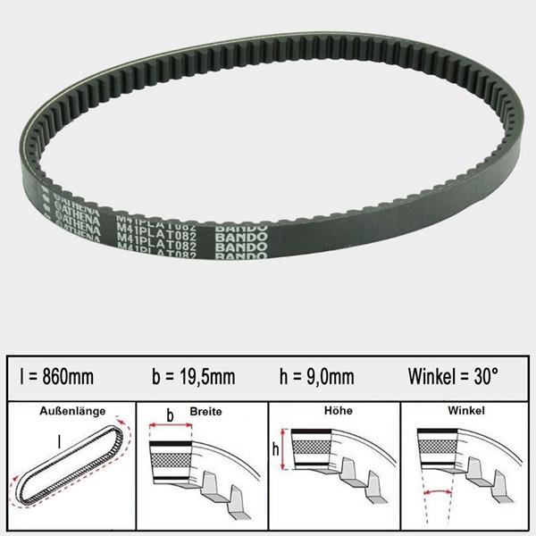 Athena Variomatikriemen Platinum 082 passend für SYM