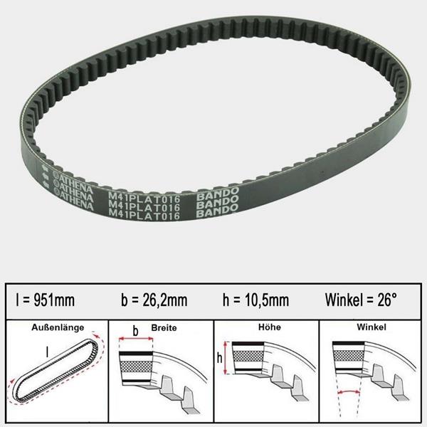 Athena Variomatikriemen Platinum 092 passend für Yamaha