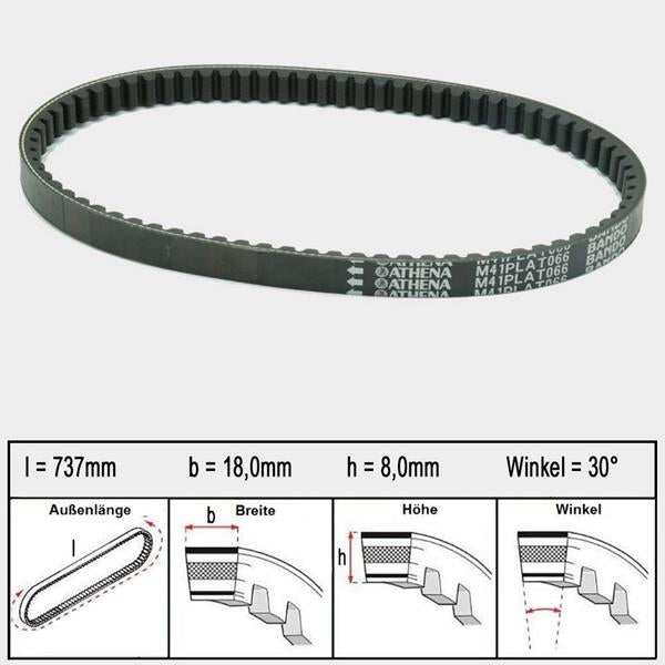 Athena Variomatikriemen Platinum 066 passend für SYM