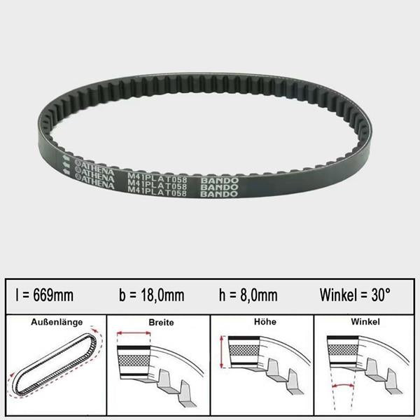 Athena Variomatikriemen Platinum 058