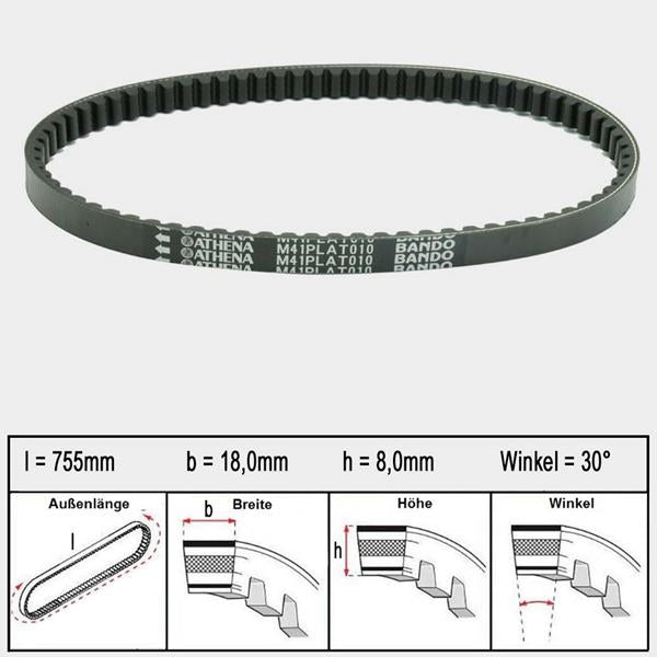 Athena Variomatikriemen Platinum 010 passend für Peugeot