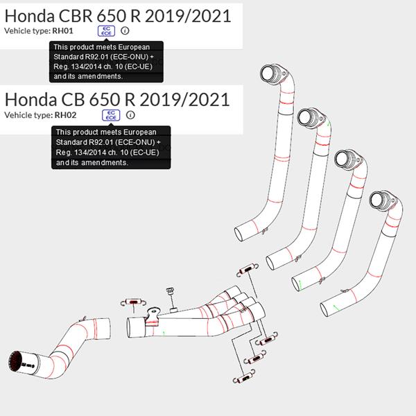 Arrow Krümmer 71704KZ passend für Honda