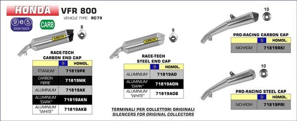 Arrow Pro-Racing Steel 71819PRI passend für Honda