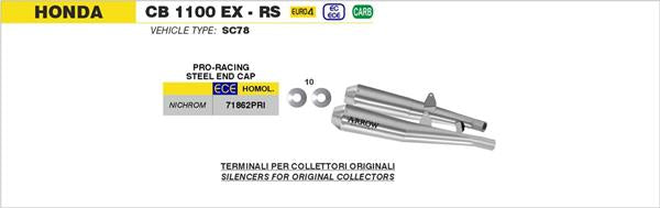 Arrow Pro-Racing Steel 71862PRI passend für Honda