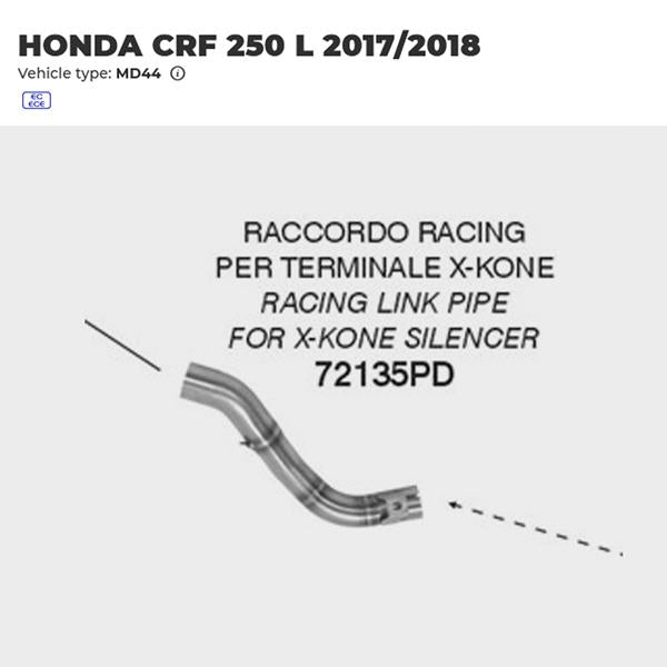 Arrow Verbindungsrohr 72135PD passend für Honda