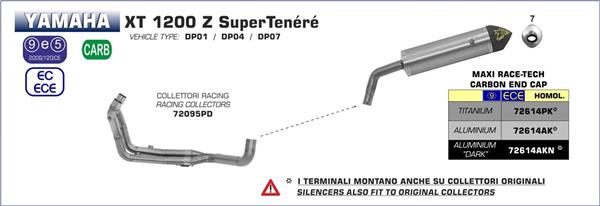 Arrow Maxi Race-Tech Titanium 72614PK passend für Yamaha