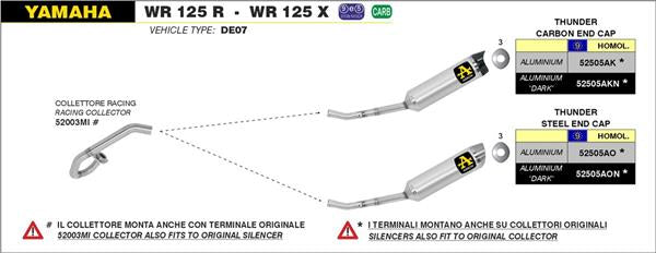 Arrow Thunder Aluminium Dark 52505AKN passend für Yamaha