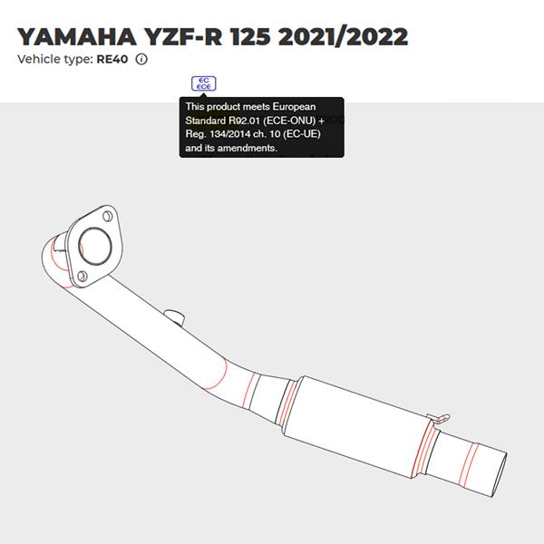 Arrow Krümmer 51019KZ passend für Yamaha