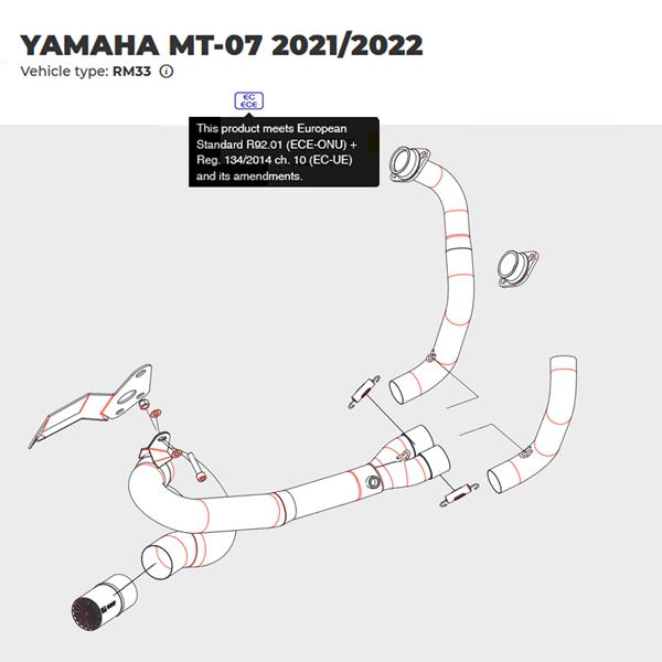 Arrow Krümmer 71735KZ passend für Yamaha
