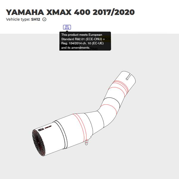 Arrow Krümmer 53071KZ passend für Yamaha