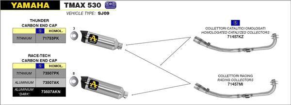 Arrow Krümmer 71457MI passend für Yamaha