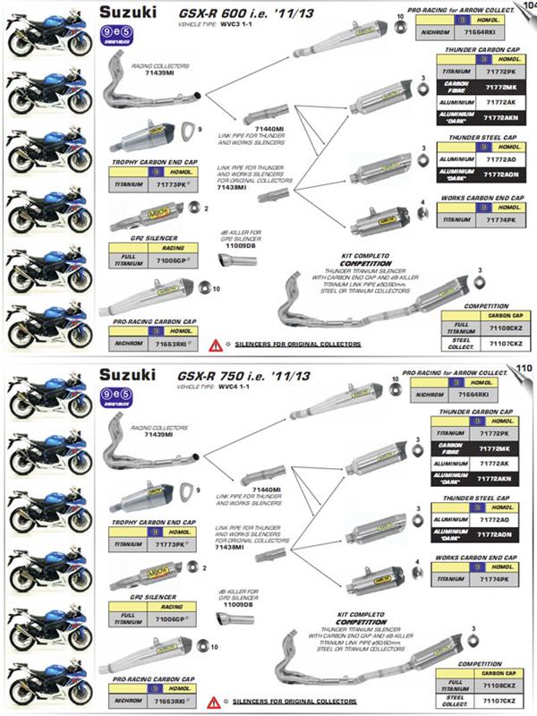 Arrow Verbindungsrohr 71438MI passend für Suzuki