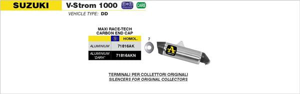 Arrow Race-Tech Aluminium Dark 71816AKN passend für Suzuki