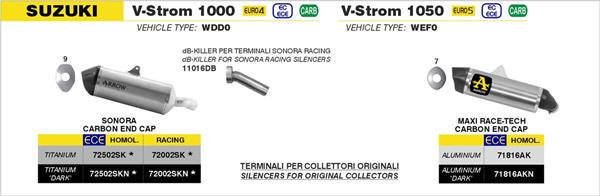 Arrow Race-Tech Aluminium Dark 71816AKN passend für Suzuki