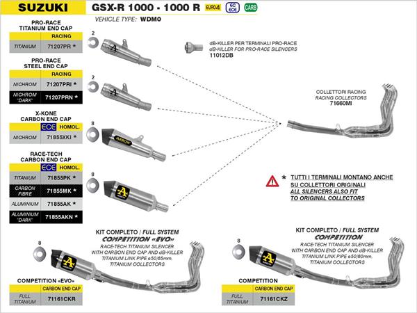 Arrow Race-Tech Titanium 71855PK passend für Suzuki
