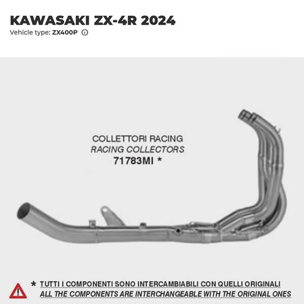 Arrow Racing-Krümmer 71783MI passend für Kawasaki