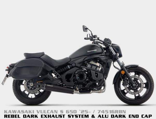 Arrow Rebel Dark 74516RBN passend für Kawasaki