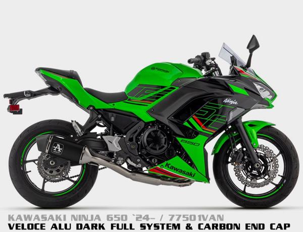Arrow Veloce Aluminium Dark 77501VAN passend für Kawasaki