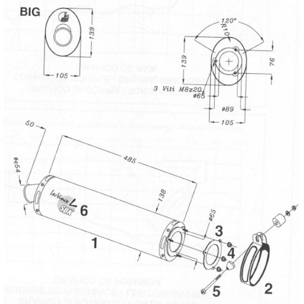LeoVince Titan oval ZX-9R`98-99 passend für Kawasaki