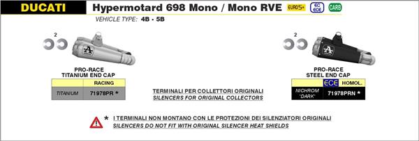 Arrow Pro-Race Steel Dark 71978PRN passend für Ducati