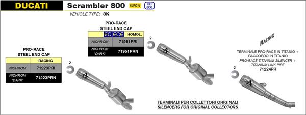 Arrow Pro-Race Steel Dark 71951PRN passend für Ducati