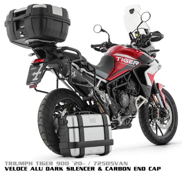 Arrow Veloce Aluminium Dark 72505VAN passend für Triumph