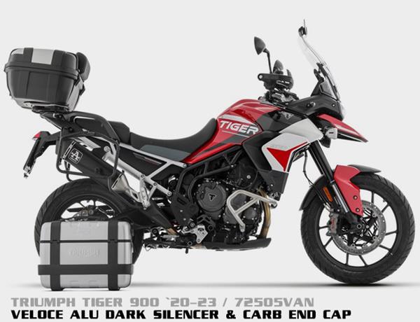 Arrow Veloce Aluminium Dark 72505VAN passend für Triumph