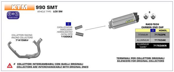 Arrow Race-Tech Aluminium 71763AK passend für KTM