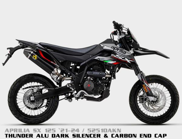Arrow Thunder Aluminium Dark 52510AKN passend für Aprilia
