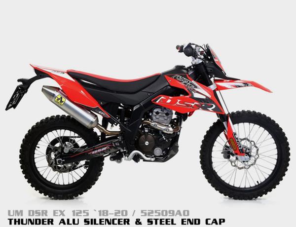 Arrow Thunder Aluminium Dark 52509AKN passend für Aprilia, Malaguti und Um / united motors