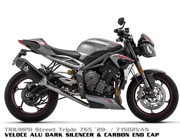 Arrow Veloce Aluminium Dark 71502VAN passend für Triumph