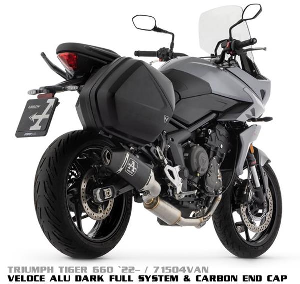 Arrow Veloce Aluminium Dark 71504VAN passend für Triumph
